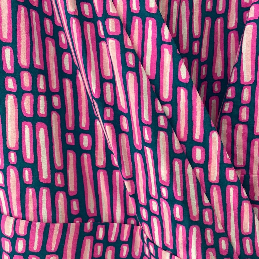 Lilly Pulitzer Karlie Wrap Romper-Mandevilla Pink Slathouse Stripe NWT - Picture 5 of 6